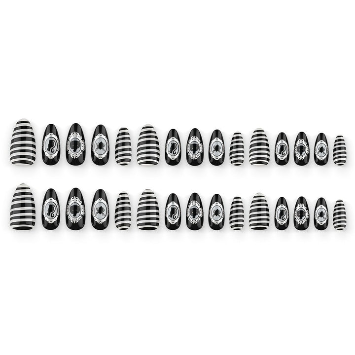 Creative nail art set with spooky designs Stornfield