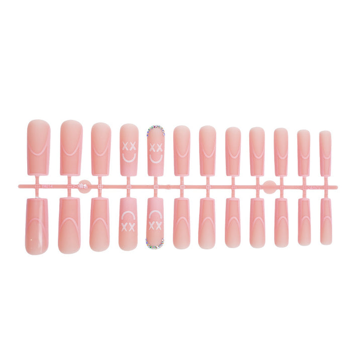 Decorative Press-On Nail Set with Playful Designs Stornfield