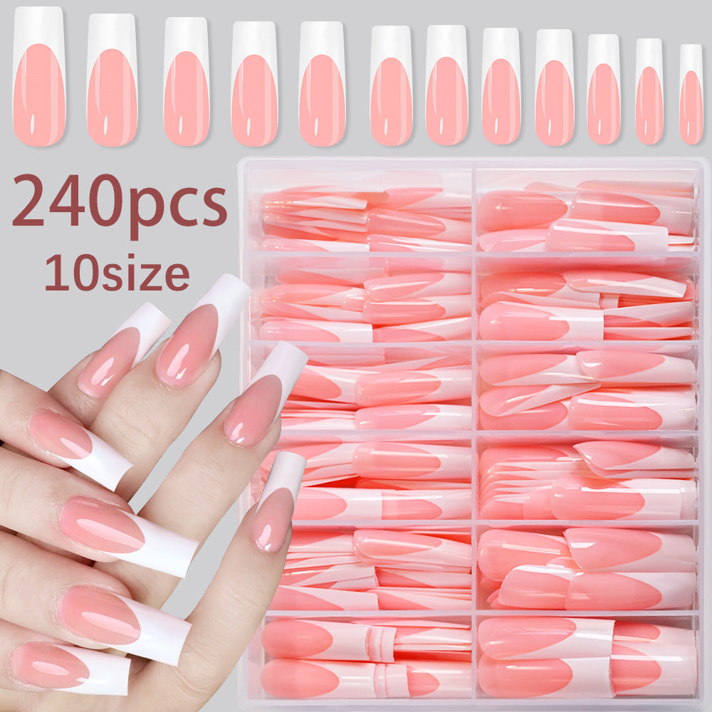 Premium French Tip Press-On Nail Kit Stornfield