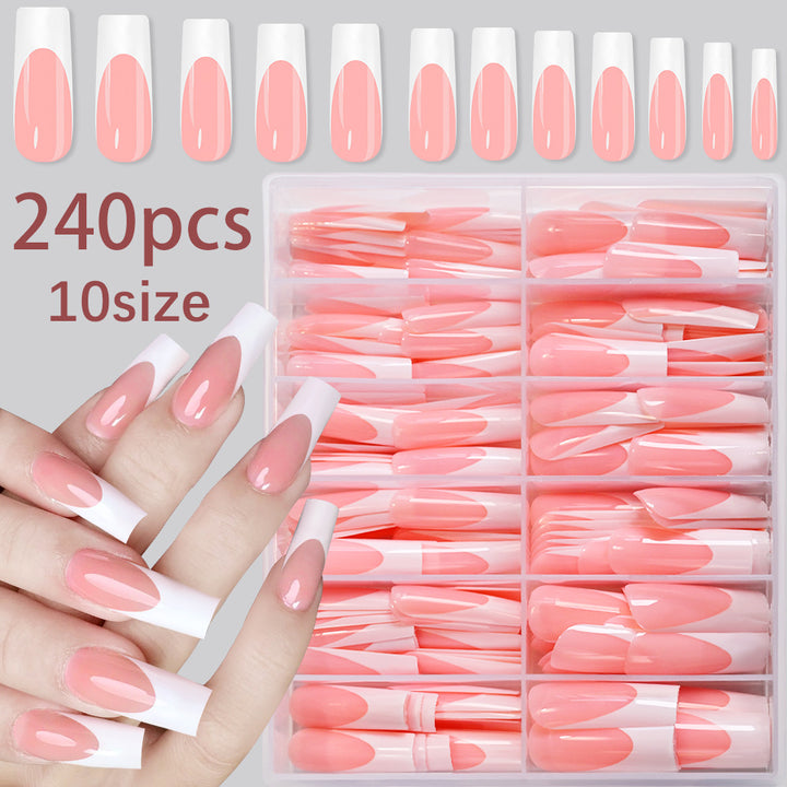Premium French Tip Press-On Nail Kit Stornfield