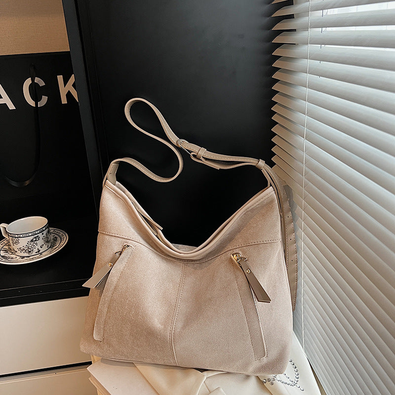 Stylish Suede Shoulder Bag