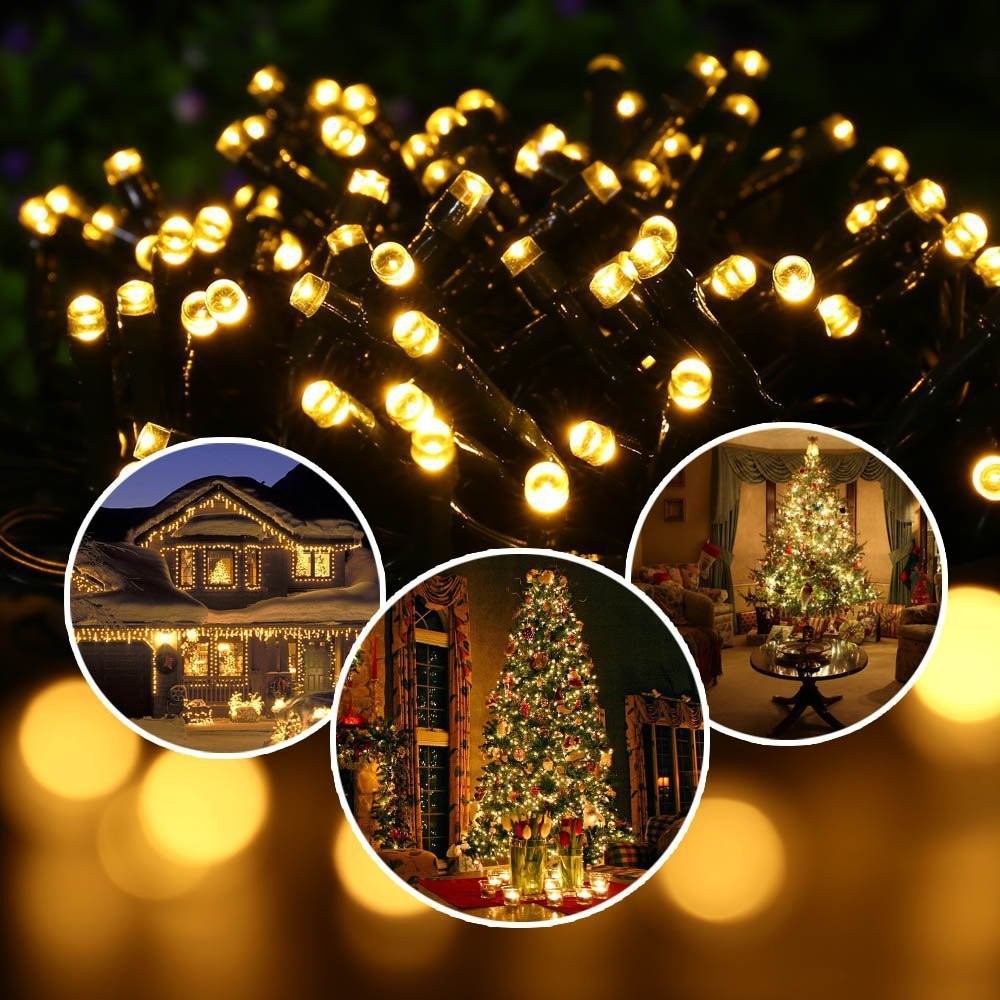 Globe LED String Lights With Waterproof Copper Wire And Textured Clear Bulbs Stornfield