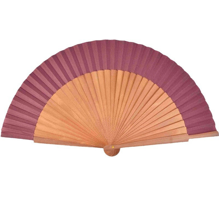 Ladies fan made of high-quality paper with stylish wooden frame Stornfield