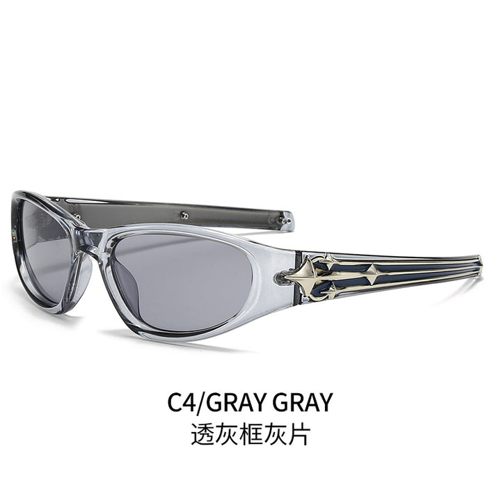 Women's sporty sunglasses in a modern design with a stylish metal frame Stornfield