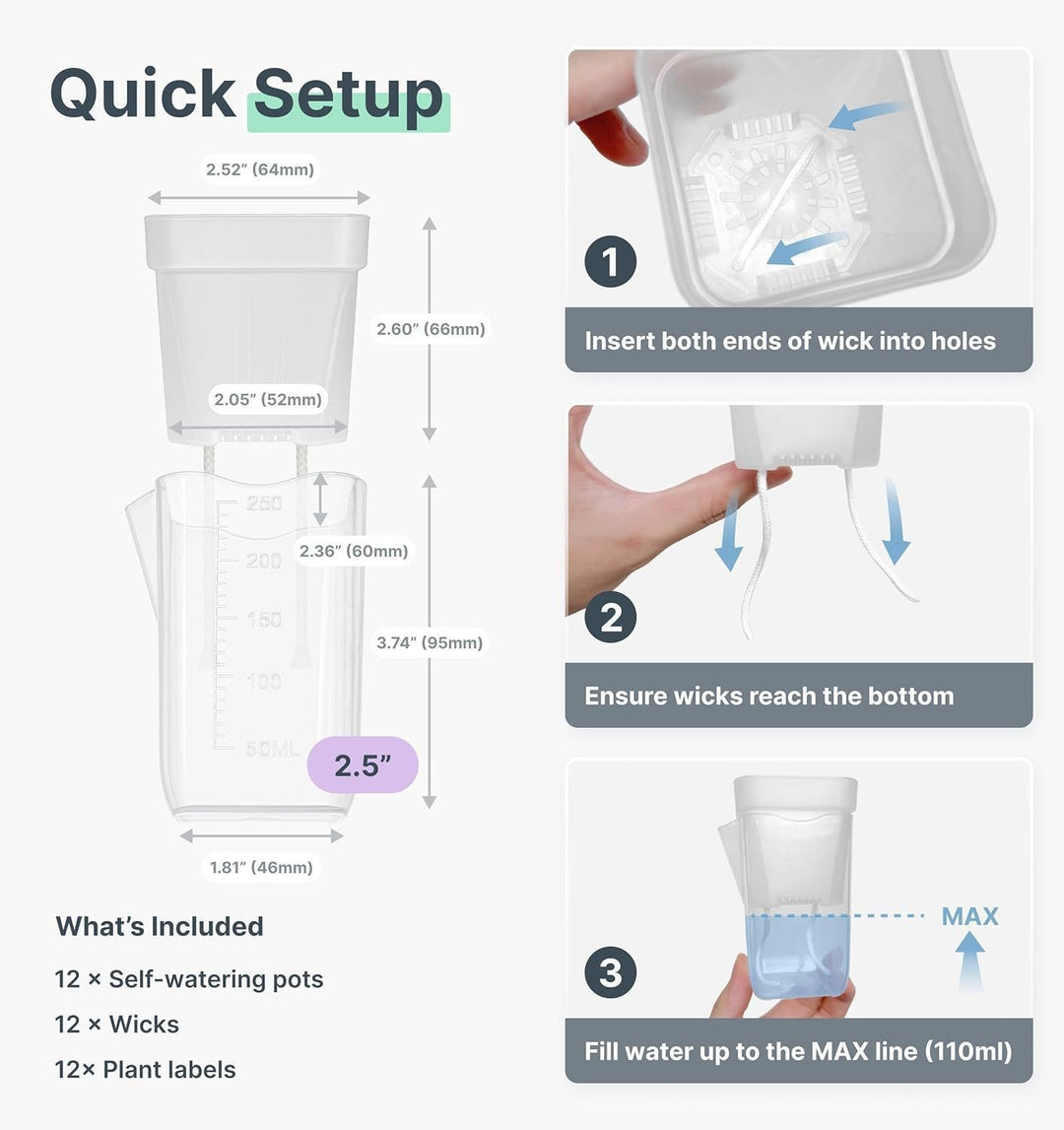 Self-Watering Seed Starter Pot System Stornfield