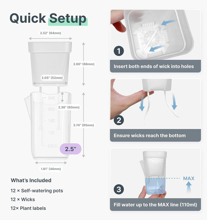 Self-Watering Seed Starter Pot System Stornfield