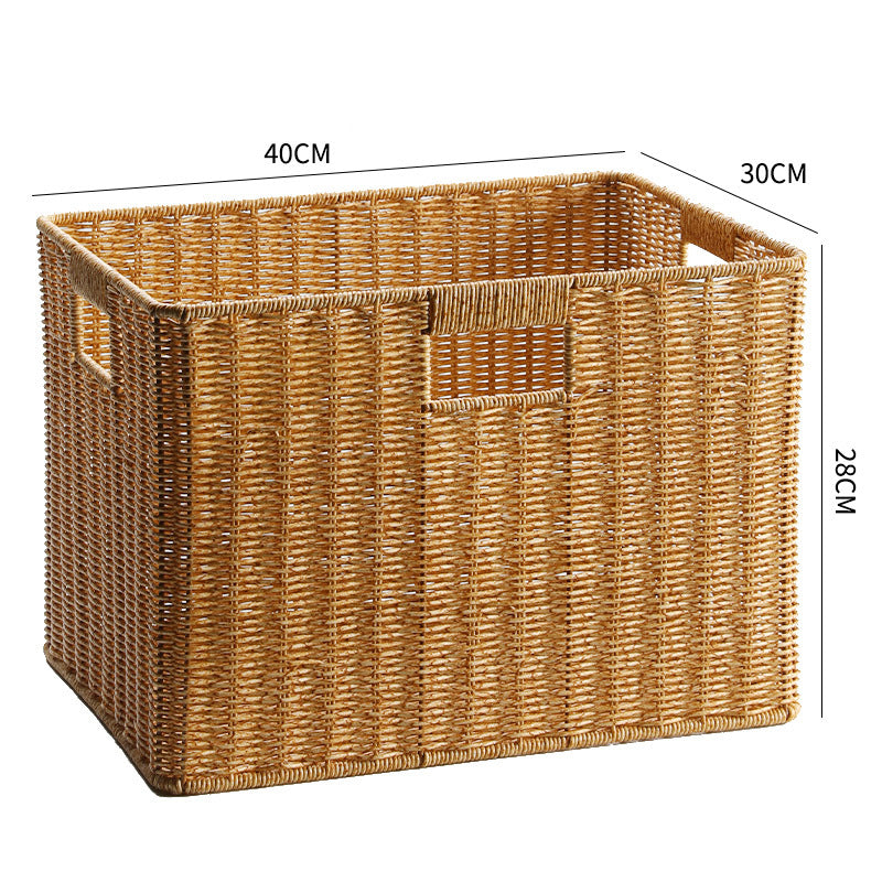 Handcrafted Rectangular Wicker Storage Bin Stornfield