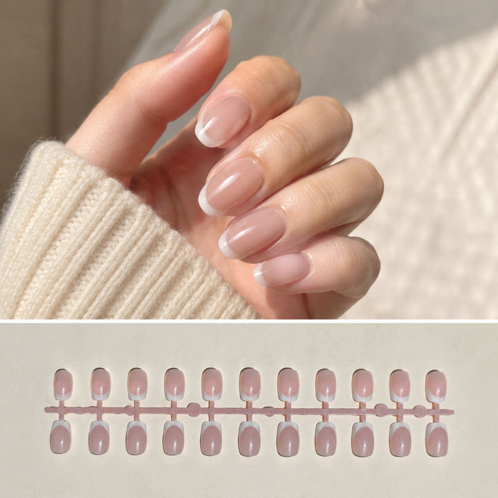 Chic French Tip Press-On Nail Art Set Stornfield