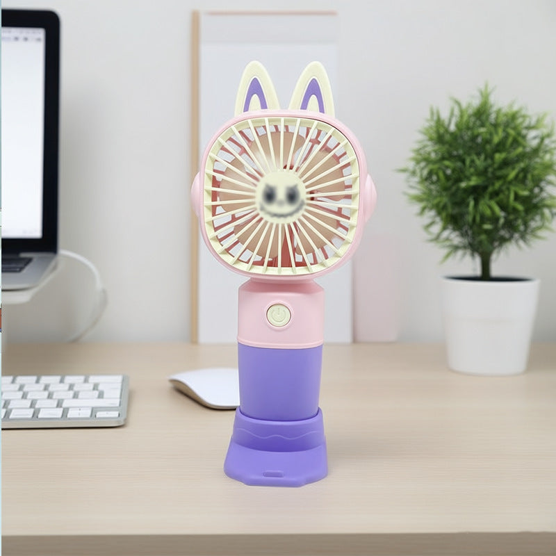 Women Portable Hand Fan with Cat Ears and USB Connection Stornfield