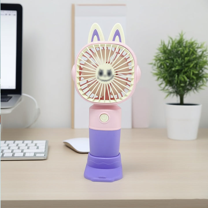Women Portable Hand Fan with Cat Ears and USB Connection Stornfield