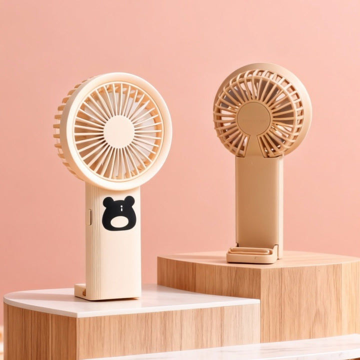 Women Portable Hand Fan with Cute Bear Design Stornfield 1781628530