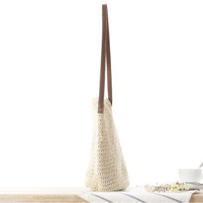 Handbag Made from Hand-Knotted Natural Material with Adjustable Shoulder Strap Stornfield