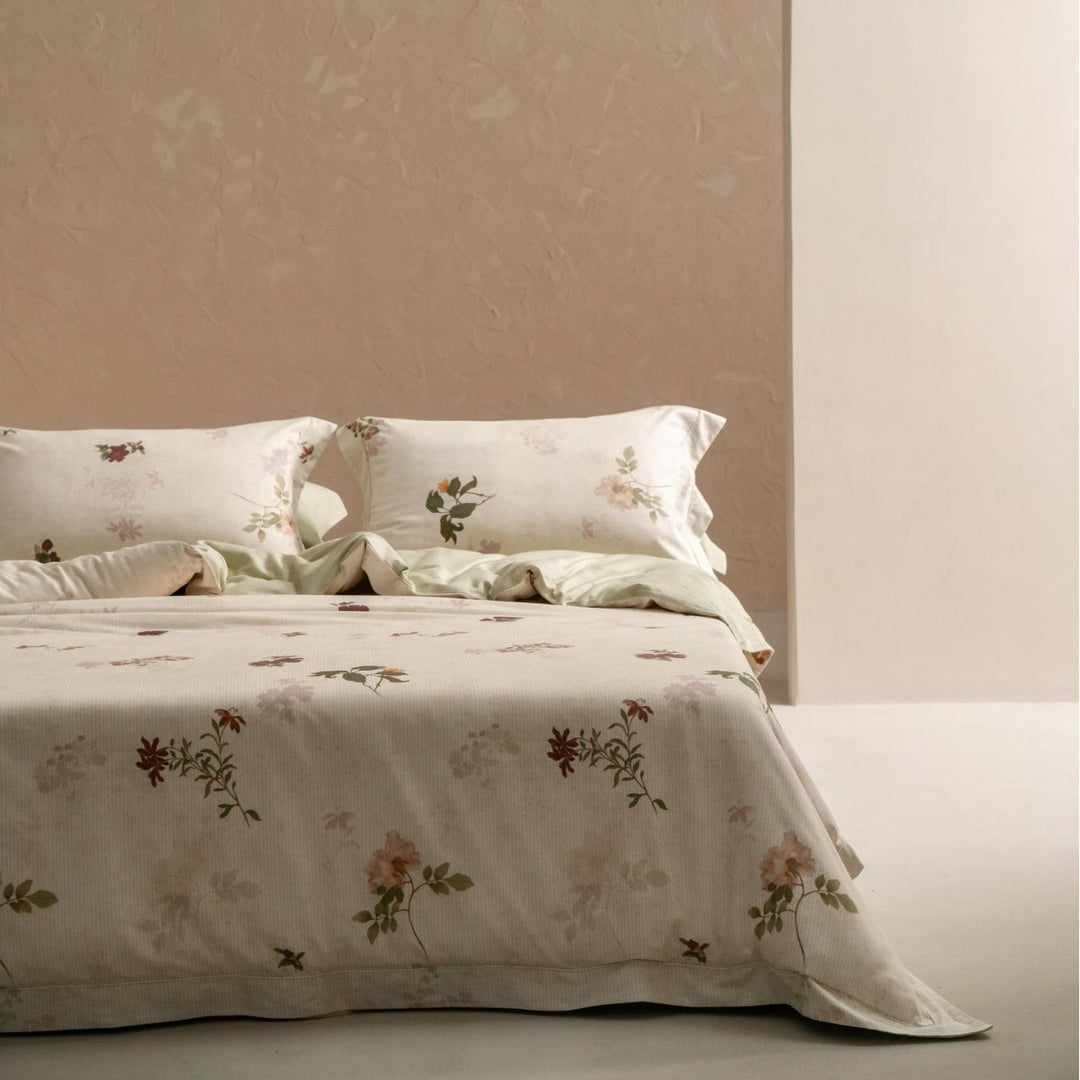 Floral Printed Cotton-Blend Duvet Cover and Sheet Set