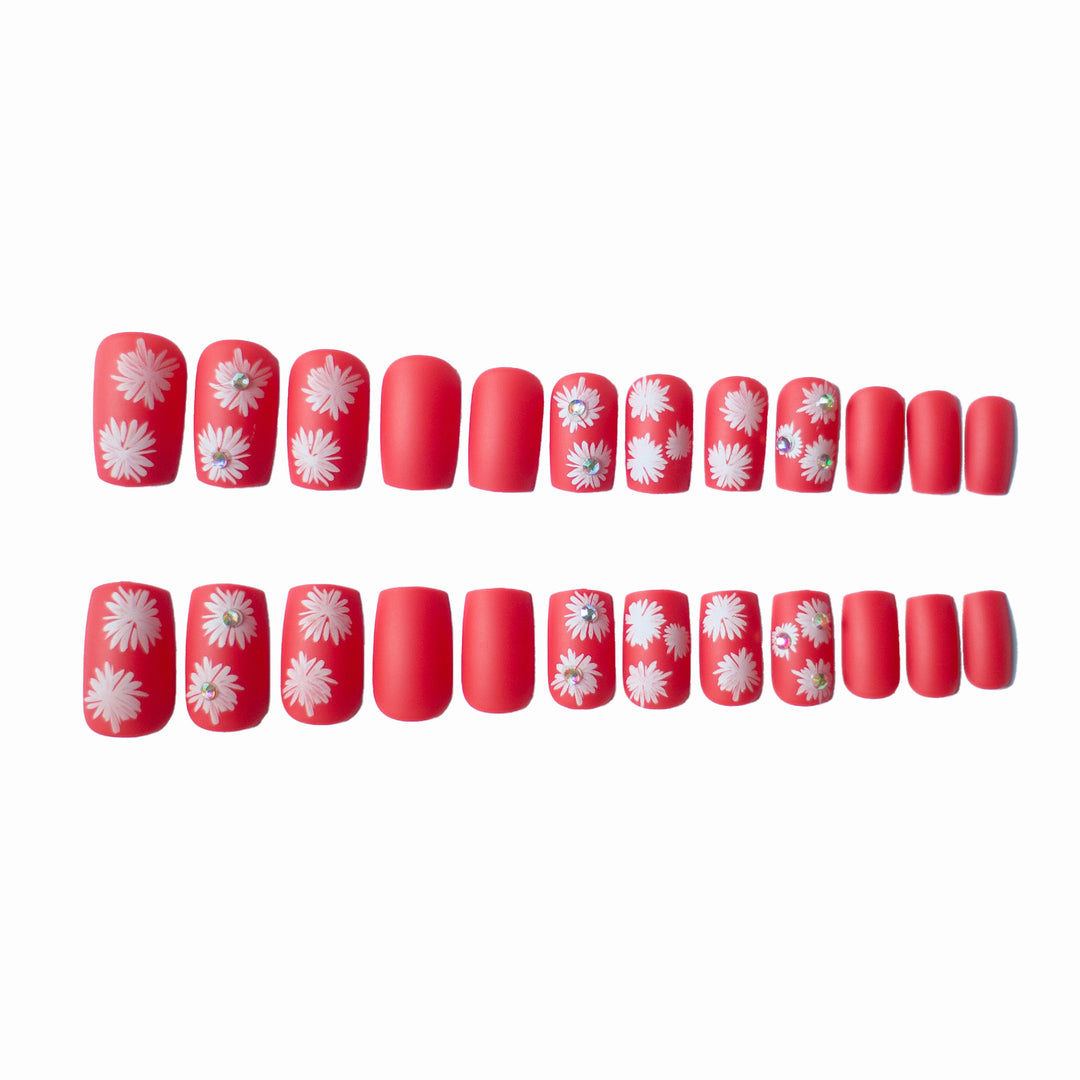 Floral Acrylic Nail Art Design Set