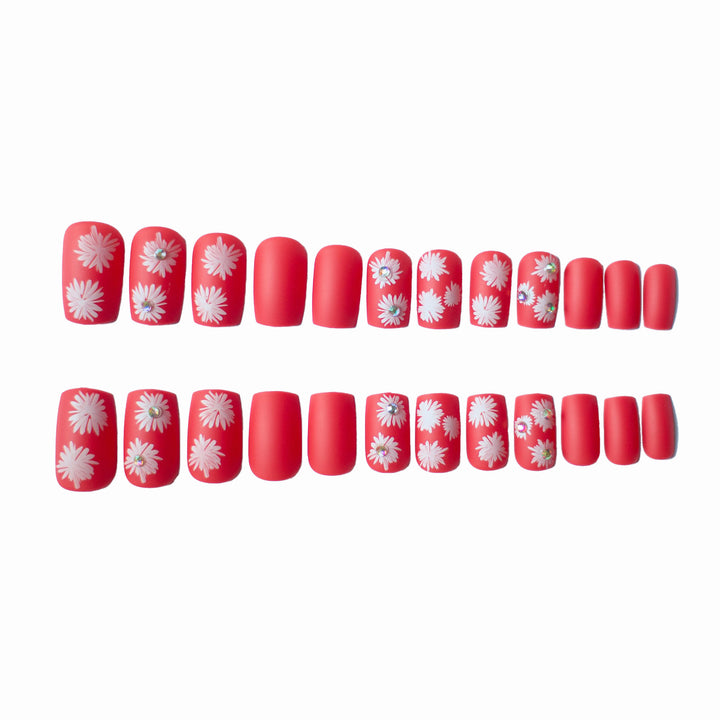 Floral Acrylic Nail Art Design Set