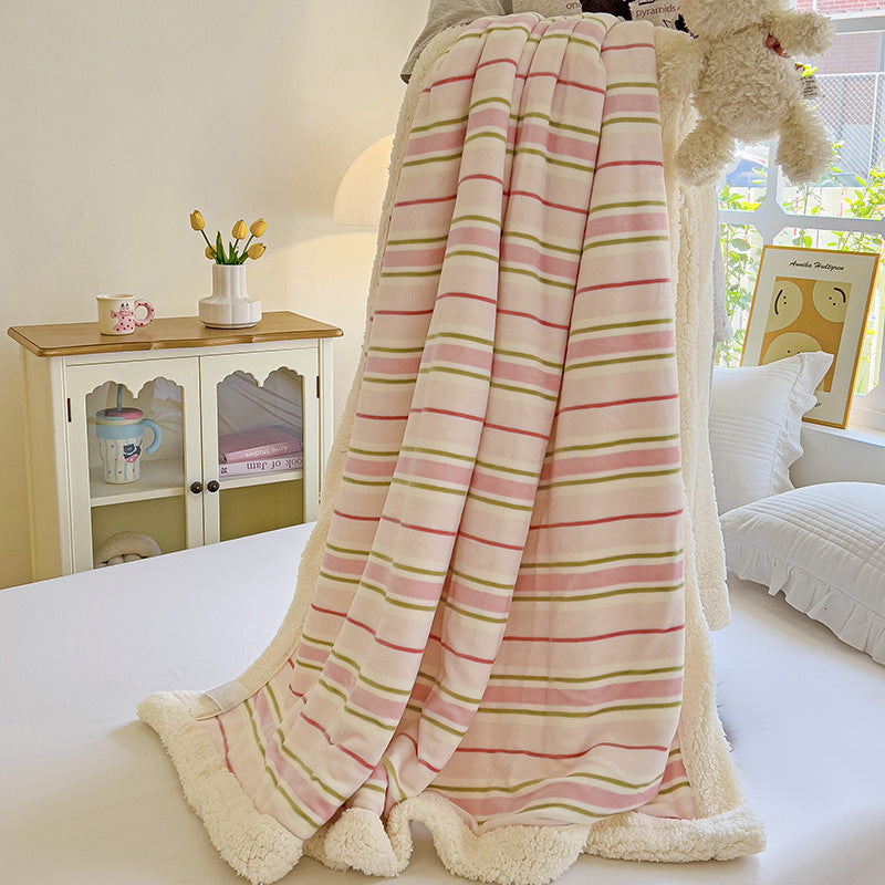 Sherpa Reversible Plush Throw Blanket