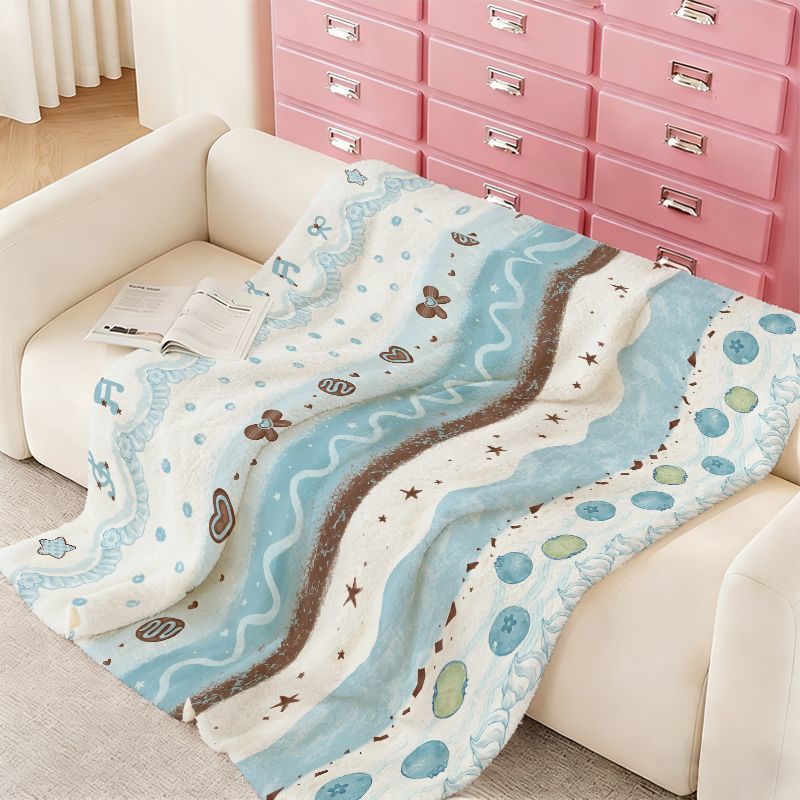 Soft Plush Floral Pattern Throw Blanket