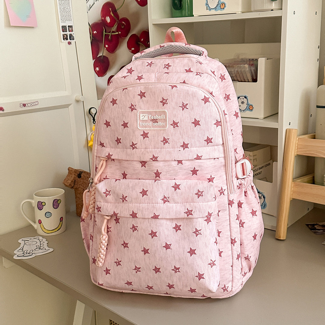 Star-Patterned Stylish Backpack Stornfield
