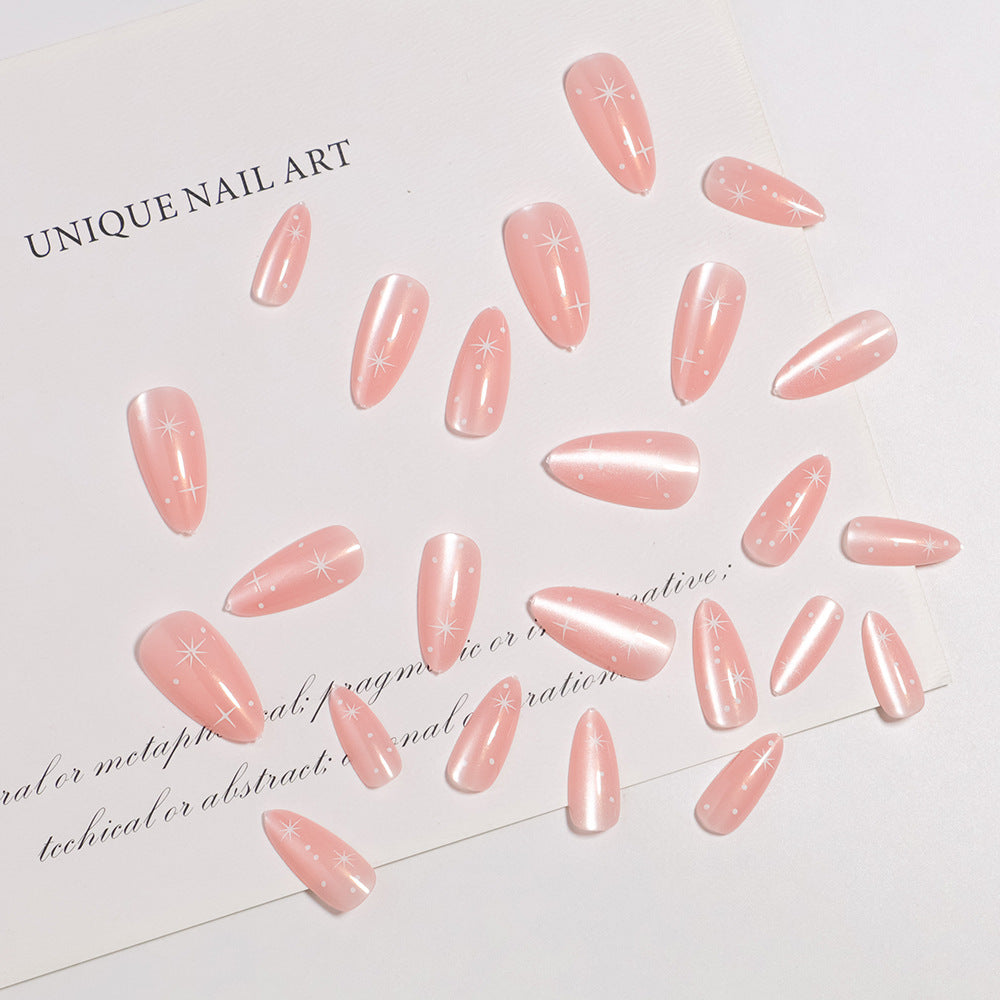 Premium Glittery Long Press-On Nails Stornfield