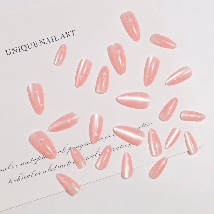 Premium Glittery Long Press-On Nails Stornfield