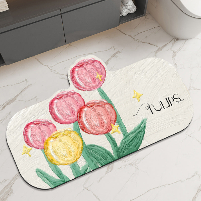 Floral-Themed Kitchen Runner Mat Stornfield