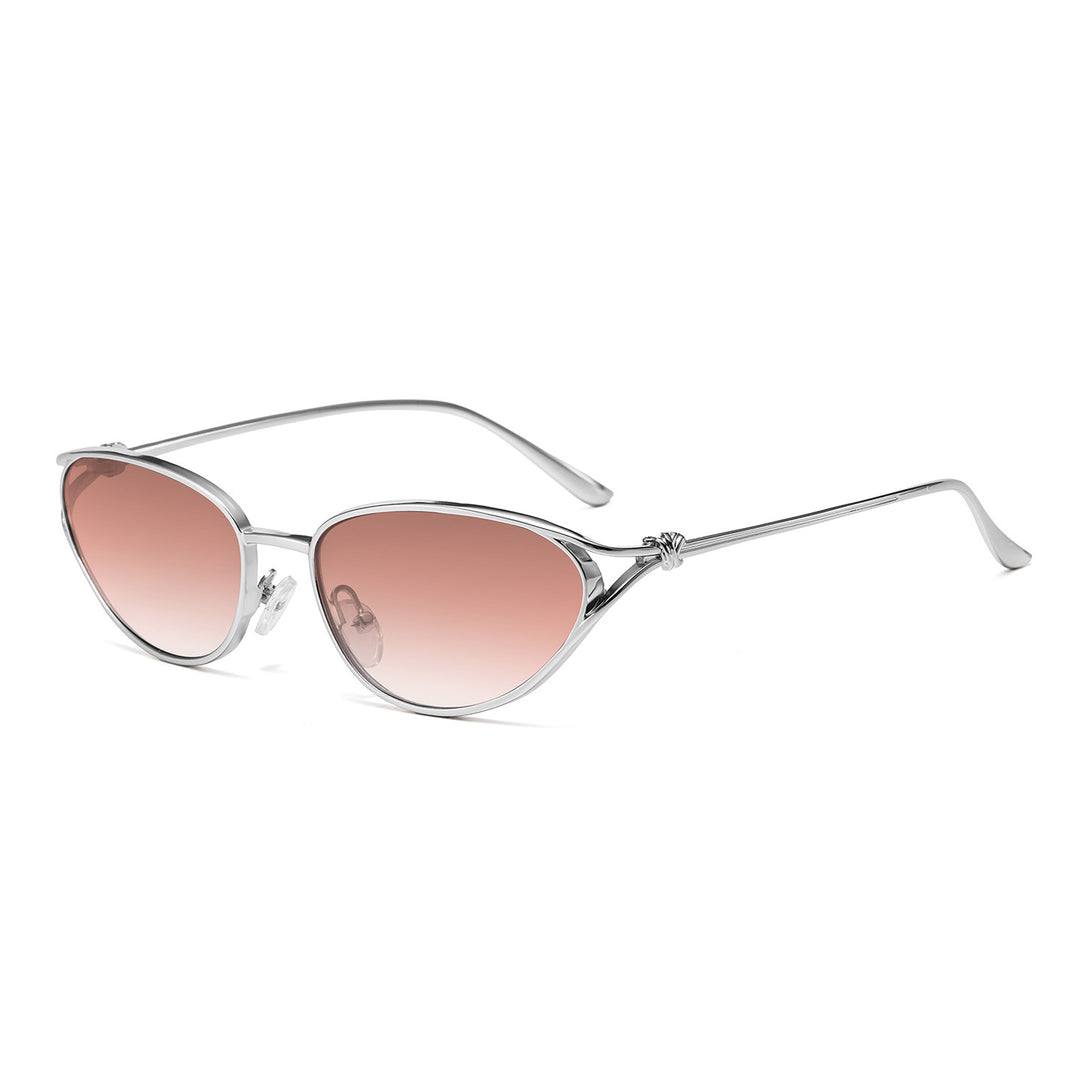 Cat-Eye Sunglasses with Elegant Metallic Accents Stornfield