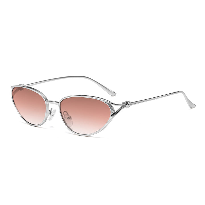 Cat-Eye Sunglasses with Elegant Metallic Accents Stornfield