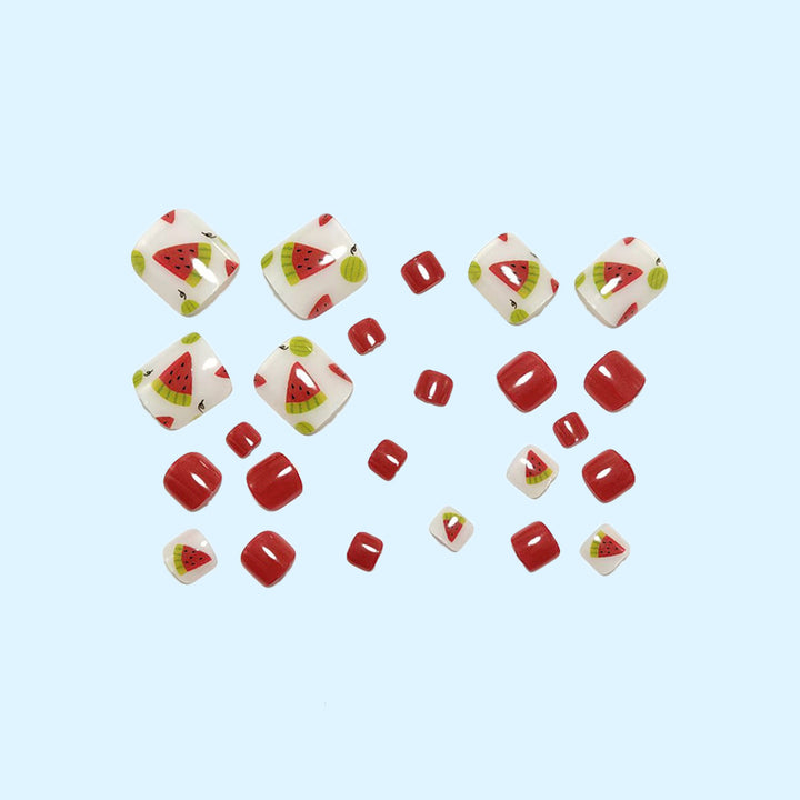 Artificial nails with fruity watermelon design Stornfield
