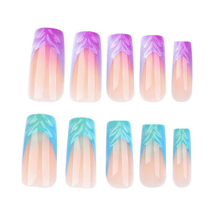 Artificial nail extensions with unique Amazon River design Stornfield