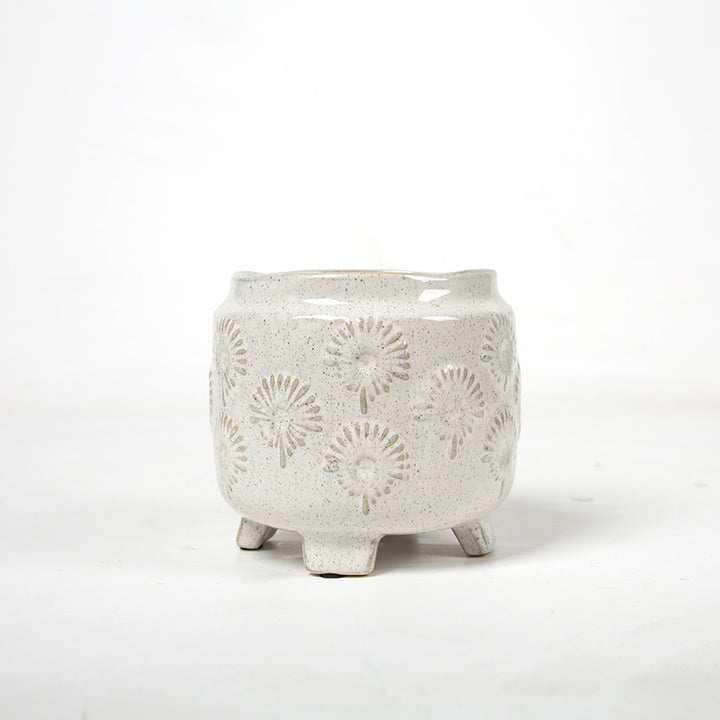 Decorative ceramic flower pot on legs Stornfield