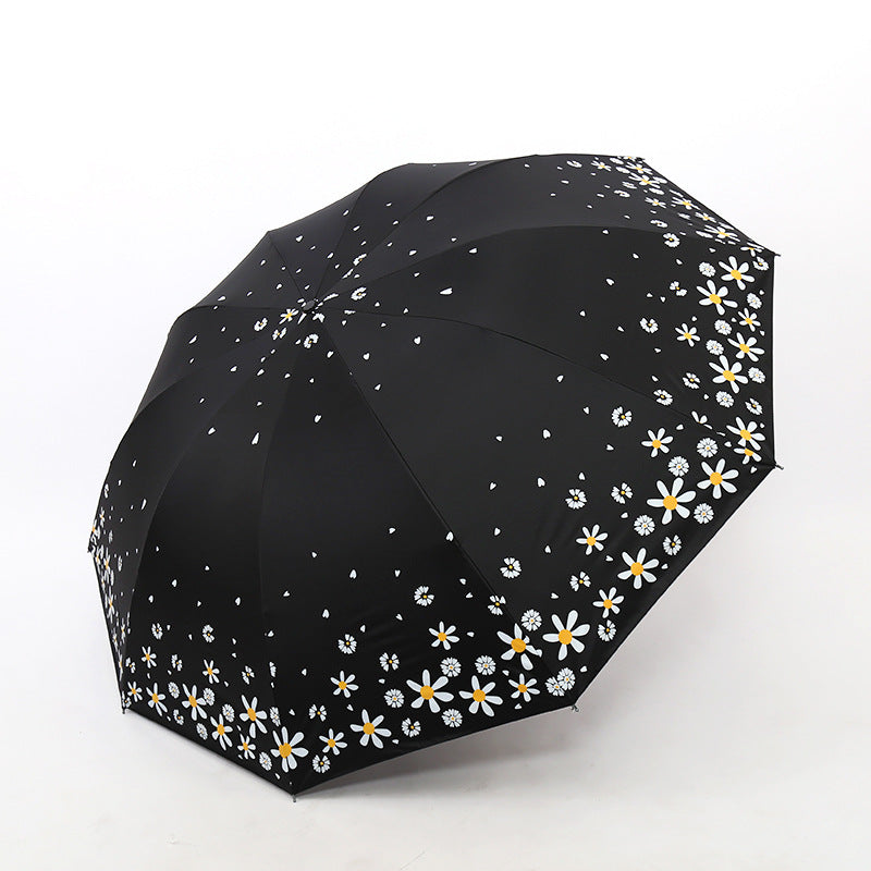 Ladies umbrella with floral design and reinforced frame Stornfield