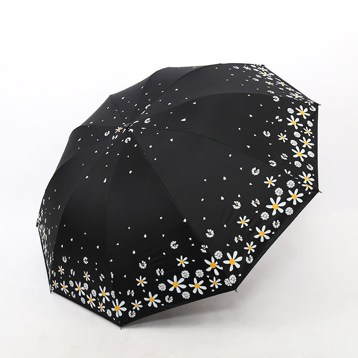 Ladies umbrella with floral design and reinforced frame Stornfield