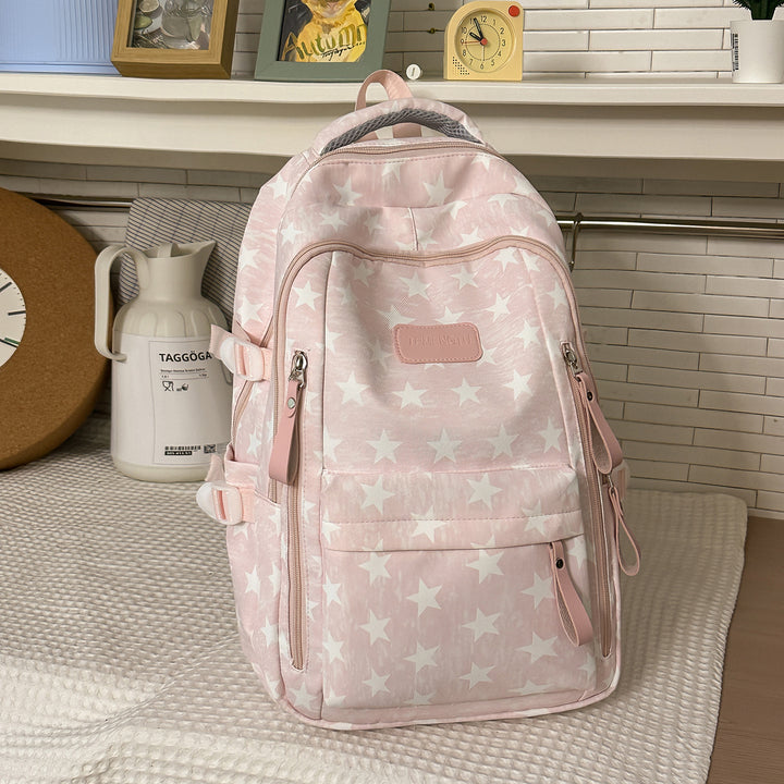 Trendy Star-Print School Backpack Stornfield
