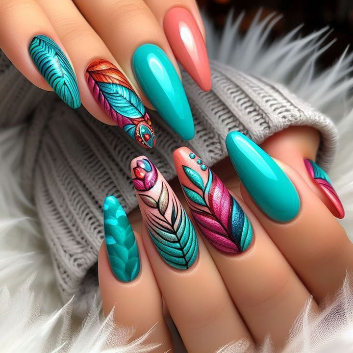 Luxury Botanical Design Press-On Nails Stornfield