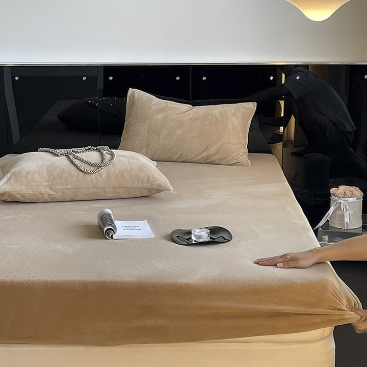 Premium Deep-Pocket Fitted Sheet Set with Silky Breathable Microfiber and Elastic Skirt