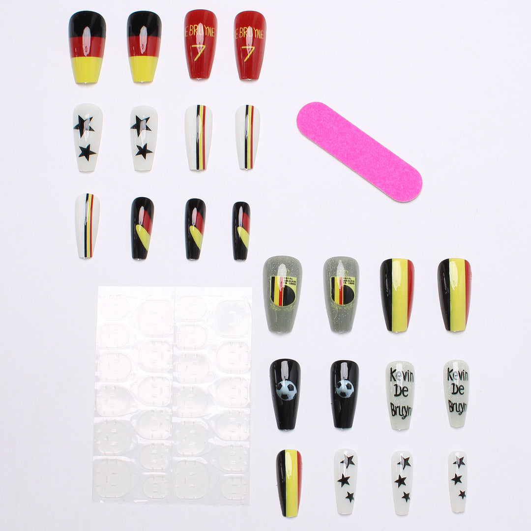 Sports-Themed Press-On Nail Art Stornfield