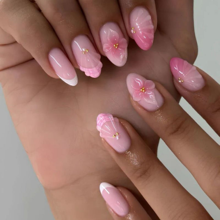 Outstanding nail art with luxurious flower and shell designs Stornfield