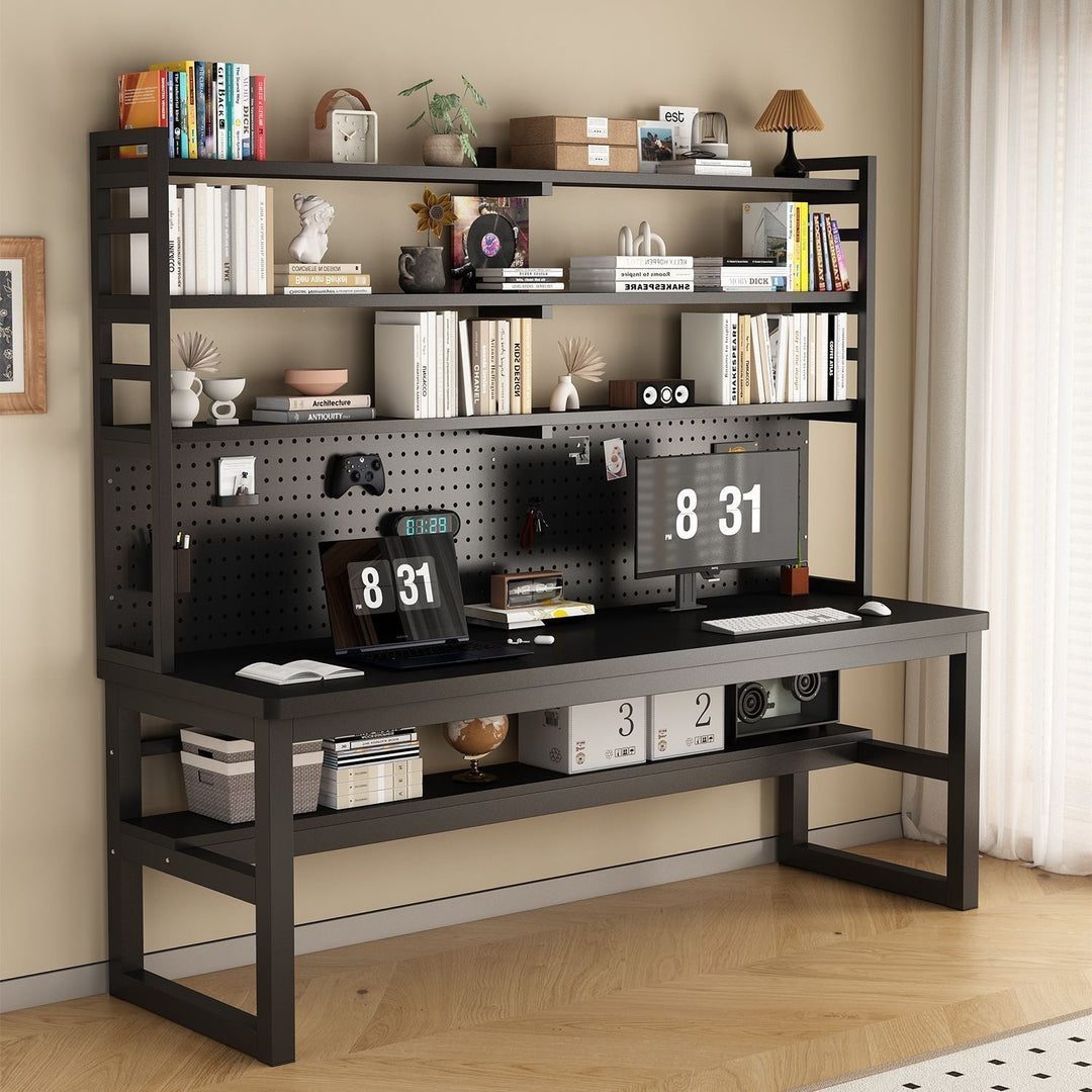 Multifunctional workspace with shelf Stornfield