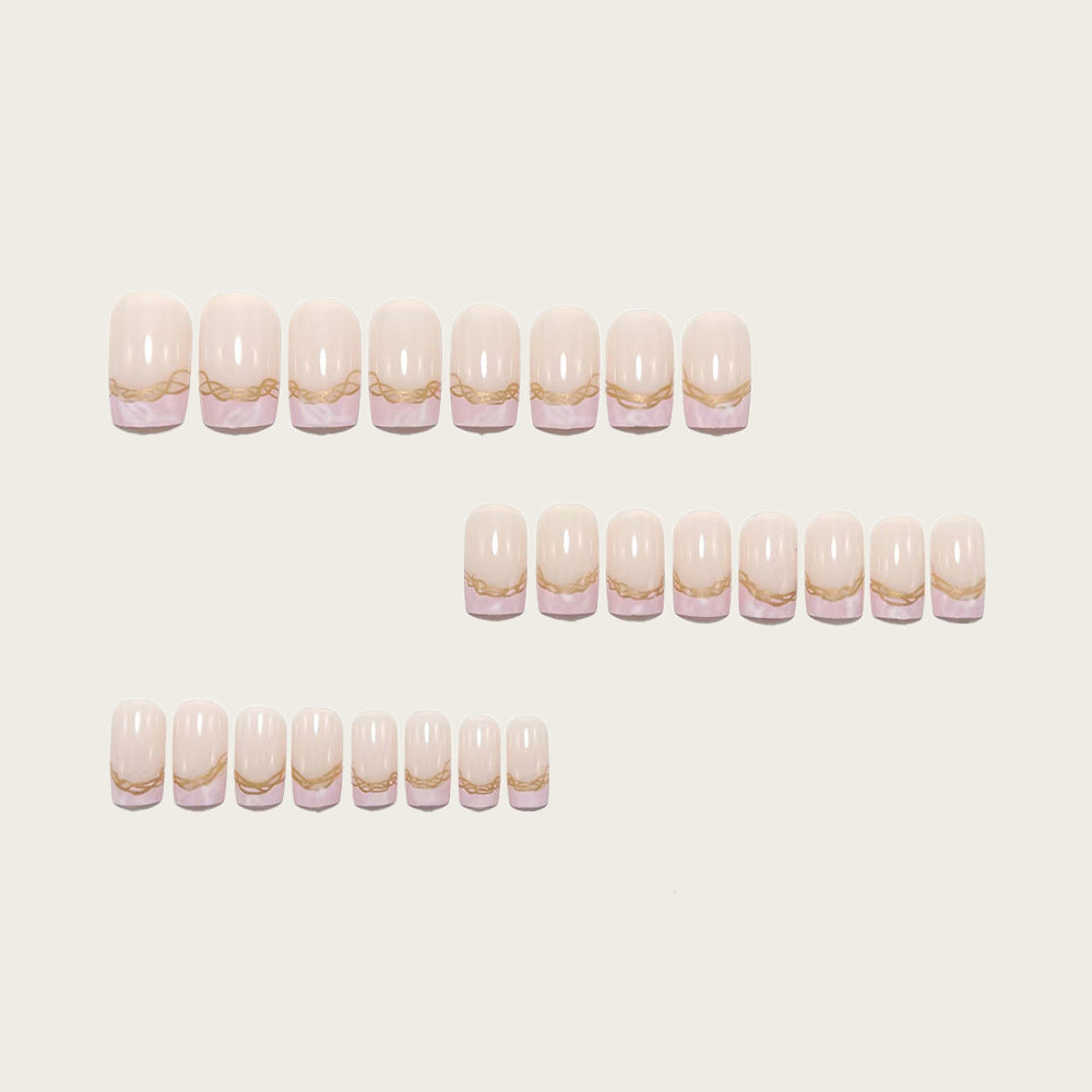 Elegant artificial nails with gold accents Stornfield
