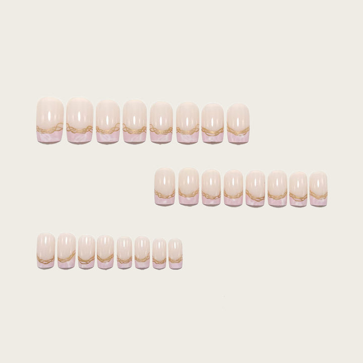 Elegant artificial nails with gold accents Stornfield