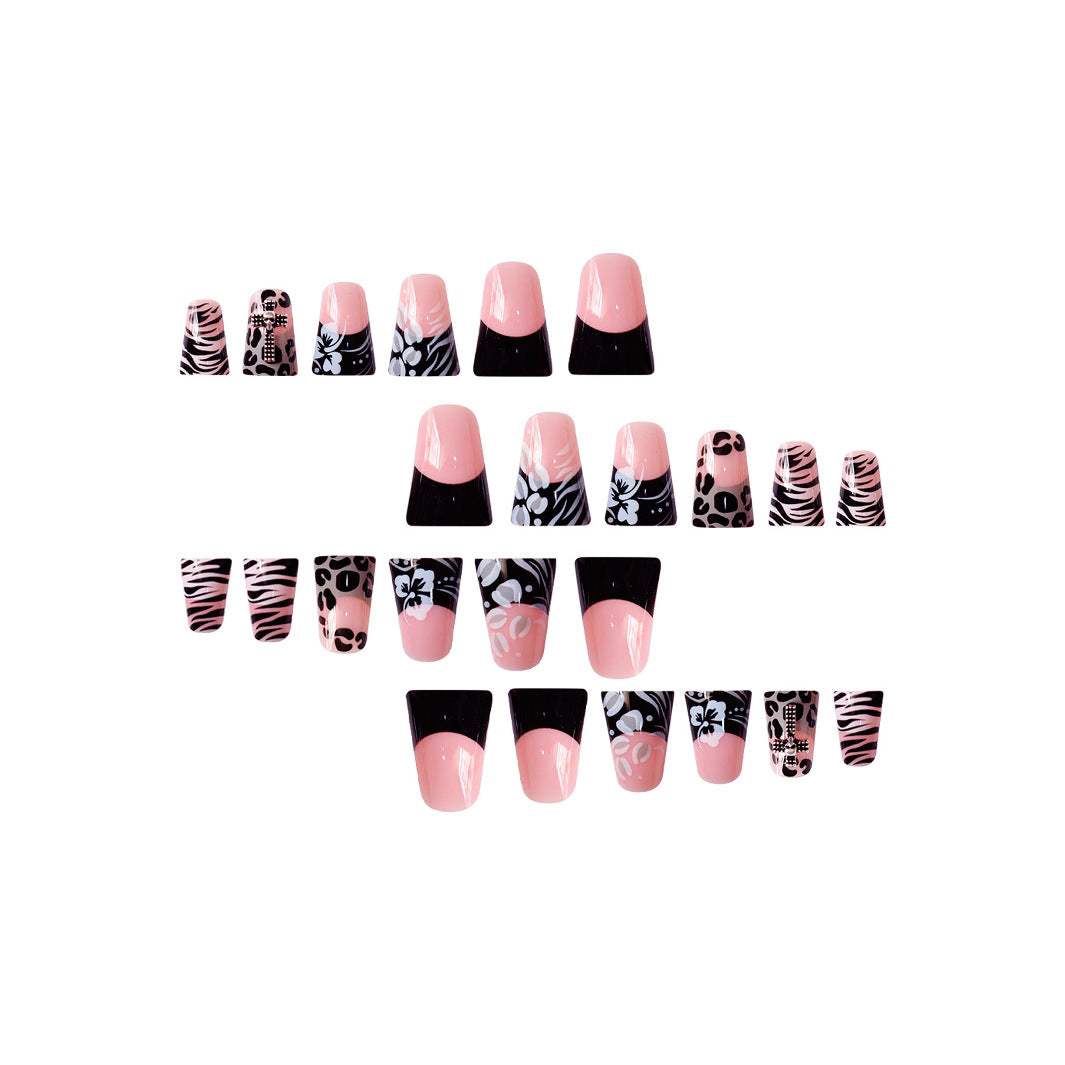 Artistic 3D Floral Press-On Nail Extensions Stornfield