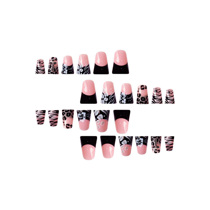 Artistic 3D Floral Press-On Nail Extensions Stornfield