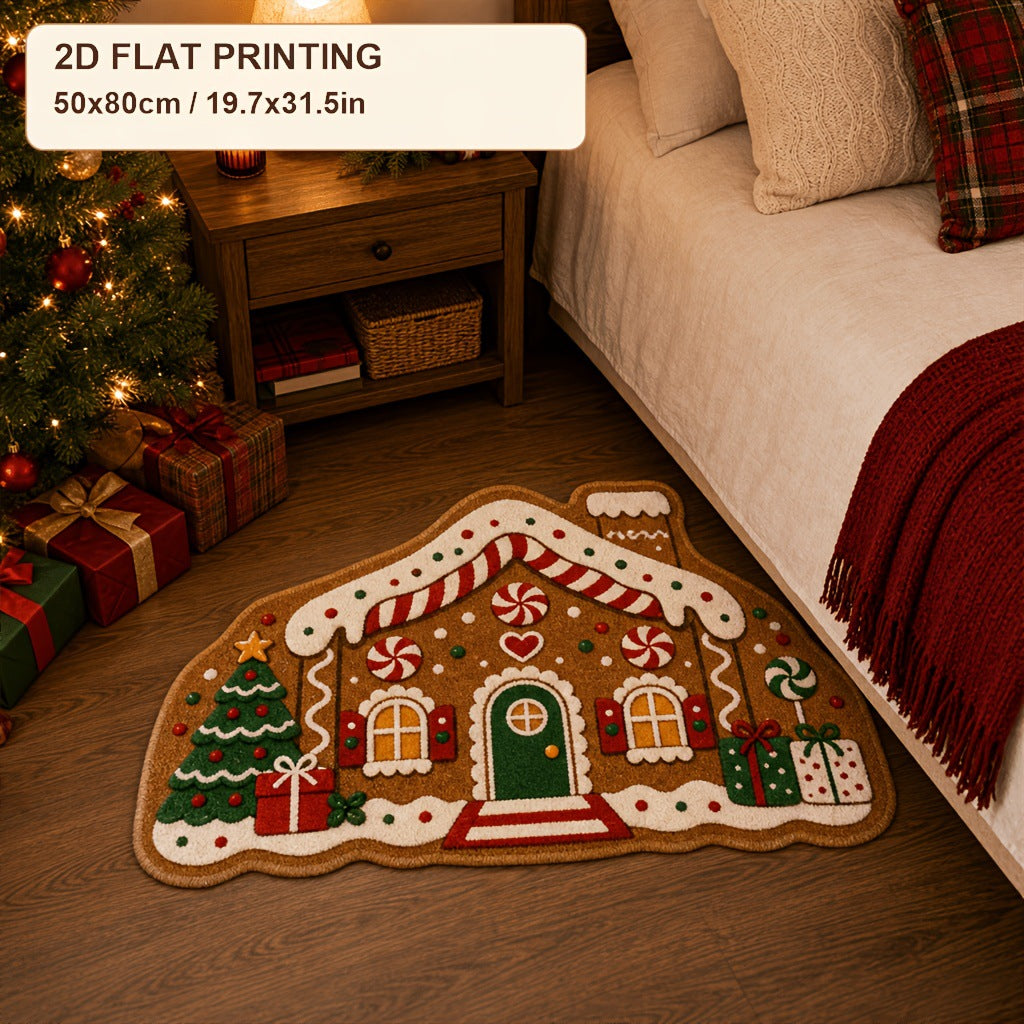 Festive Santa Claus-Themed Doormat