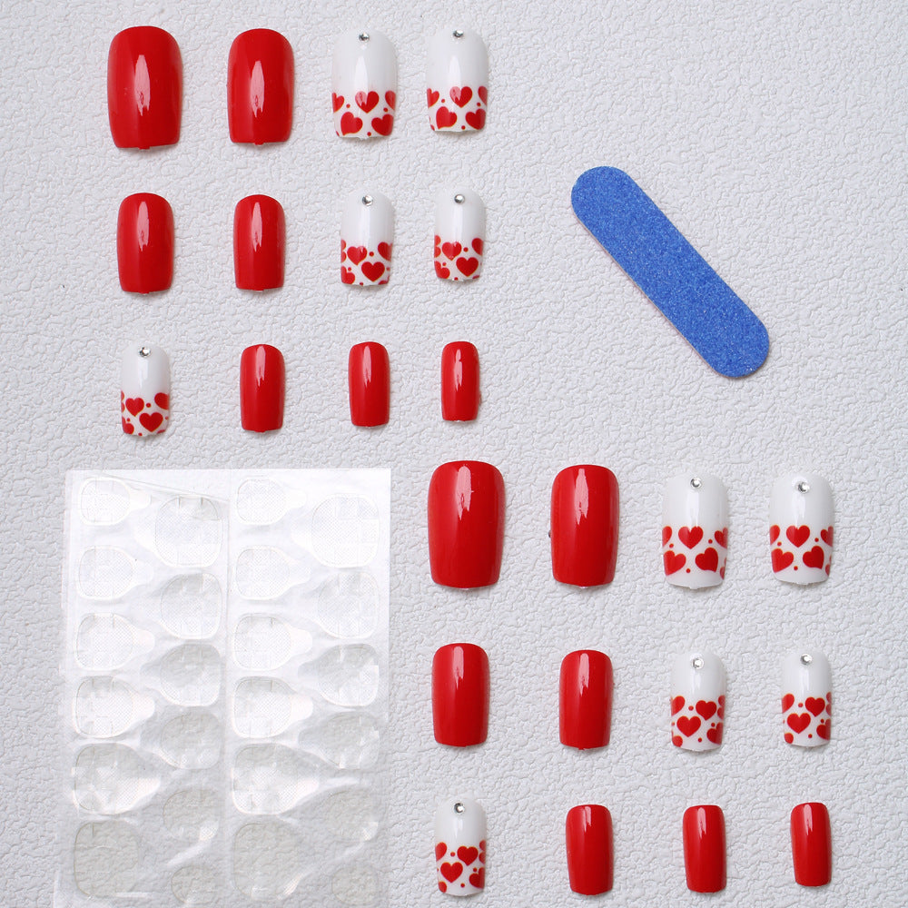 Romantic Heart-Inspired Press-On Nails Stornfield