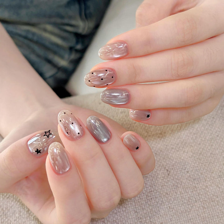 Artificial nails with creative star designs Stornfield
