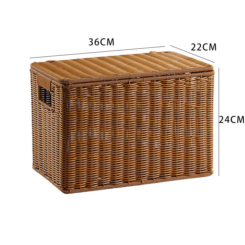 Handcrafted Rectangular Wicker Storage Box Stornfield