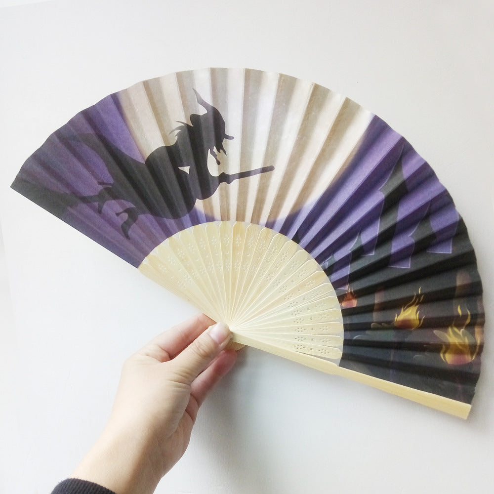 Women's Halloween costume fan with unique lettering Stornfield