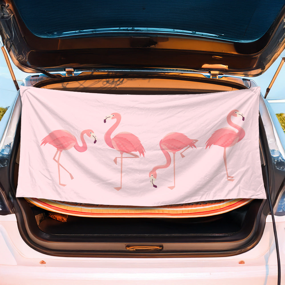 Trunk mat with creative flamingo design Stornfield