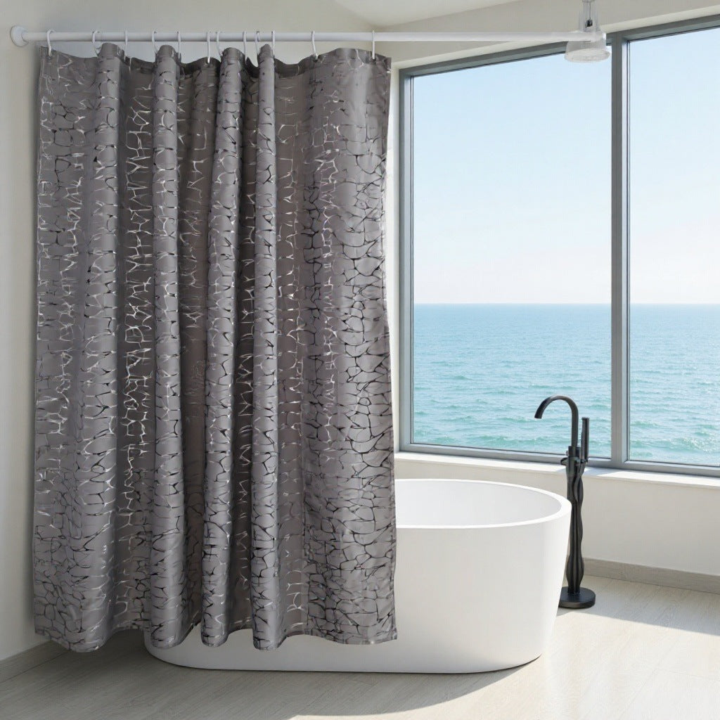 Elegant Textured Shower Curtain Stornfield