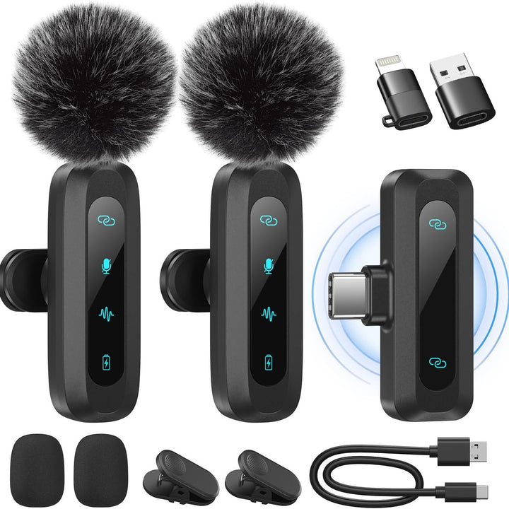 Wireless Lavalier Microphone with High-Sensitivity Audio Recording Stornfield